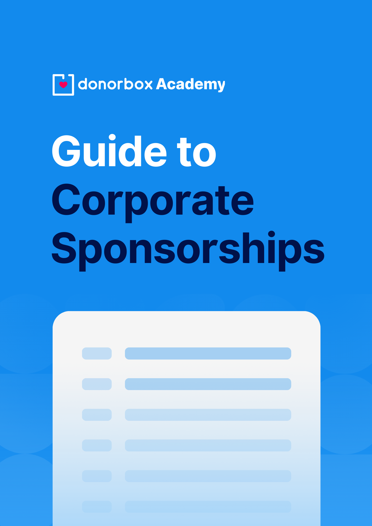 Guide to Corporate Sponsorships