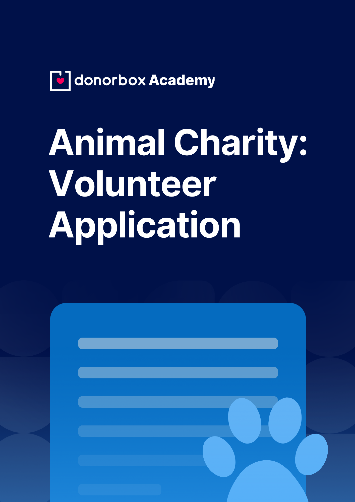 Animal Charity Volunteer Application