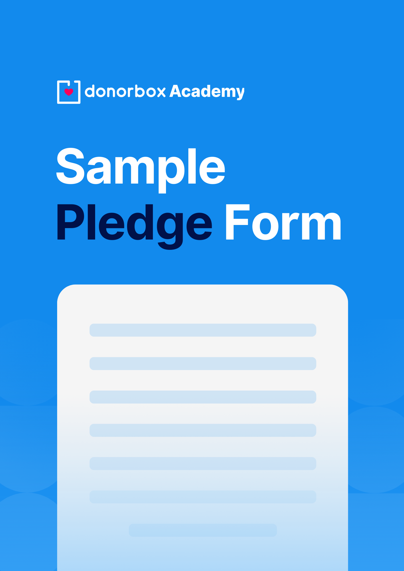 Donation Pledge Form Template