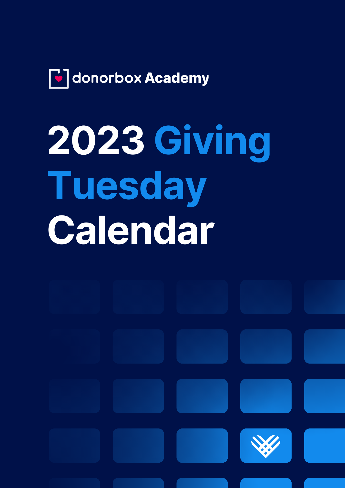 2023 Giving Tuesday Calendar