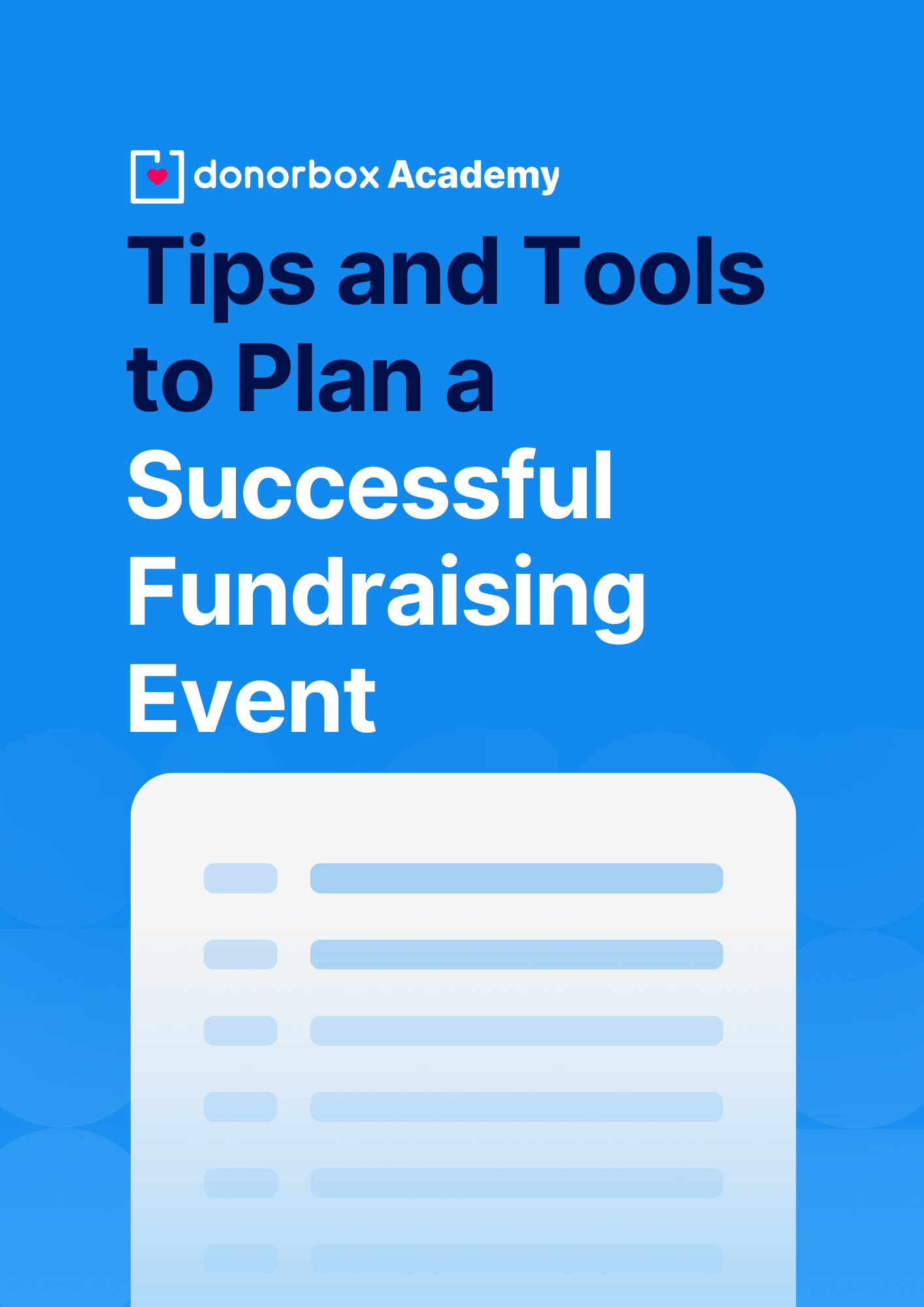 Tips and Tools to Plan a Successful Fundraising Event